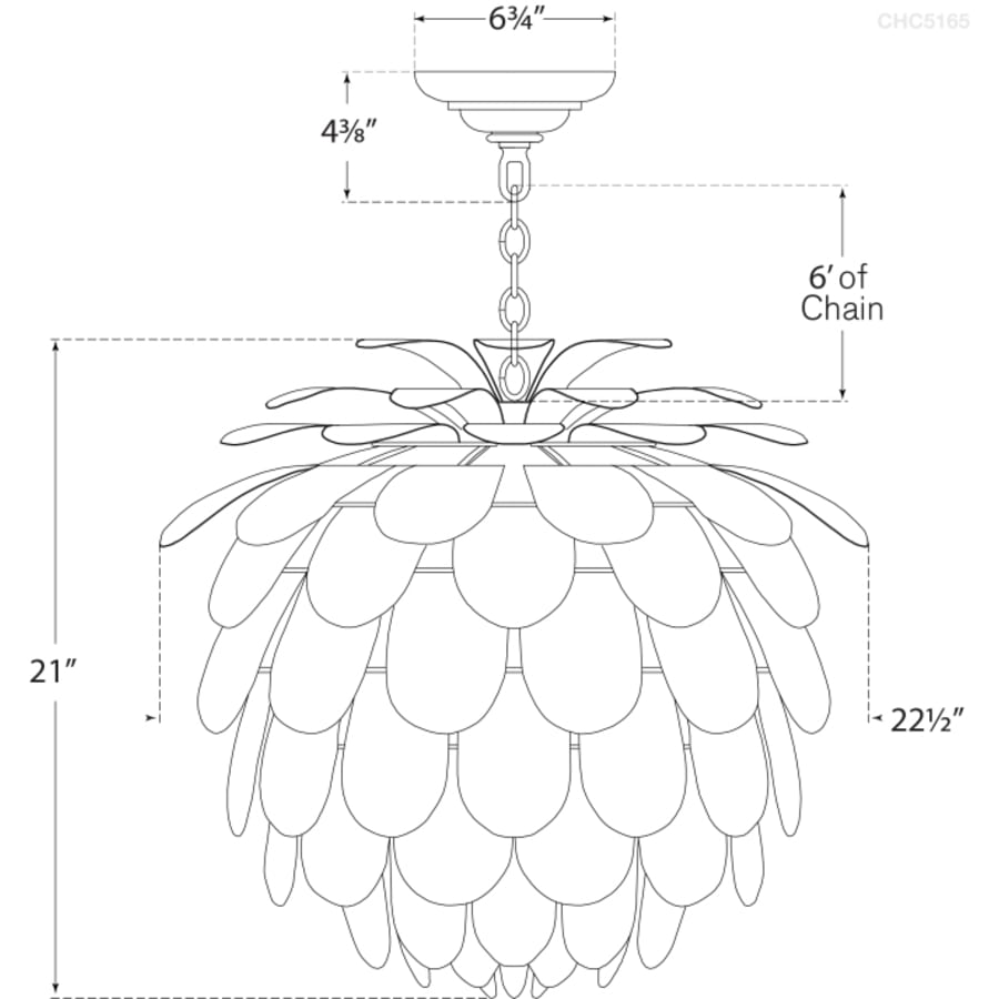Visual Comfort Cynara 23" Medium Chandelier by E.F. Chapman