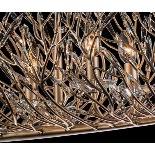 Varaluz Bask 6 Light 36" Wide Crystal Linear Pendant