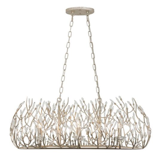 Varaluz Bask 6 Light 36" Wide Crystal Linear Pendant