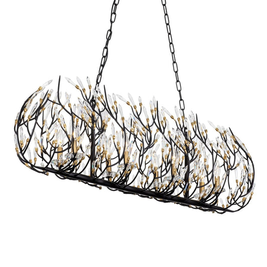 Varaluz Bask 8 Light 48" Wide Crystal Linear Pendant