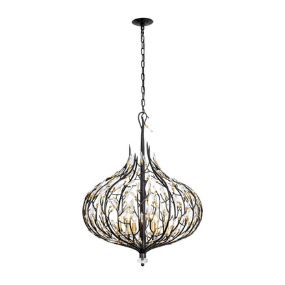 Varaluz Bask 6 Light 27" Wide Crystal Abstract Chandelier