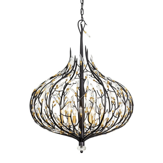 Varaluz Bask 6 Light 27" Wide Crystal Abstract Chandelier