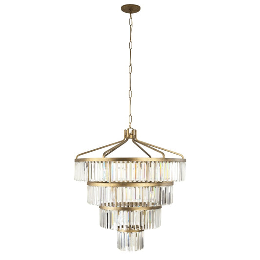 Varaluz Social Club 19 Light 36" Wide Crystal Waterfall Chandelier