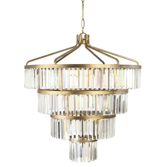 Varaluz Social Club 19 Light 36" Wide Crystal Waterfall Chandelier