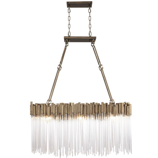 Varaluz Matrix 6 Light 37" Wide Linear Chandelier