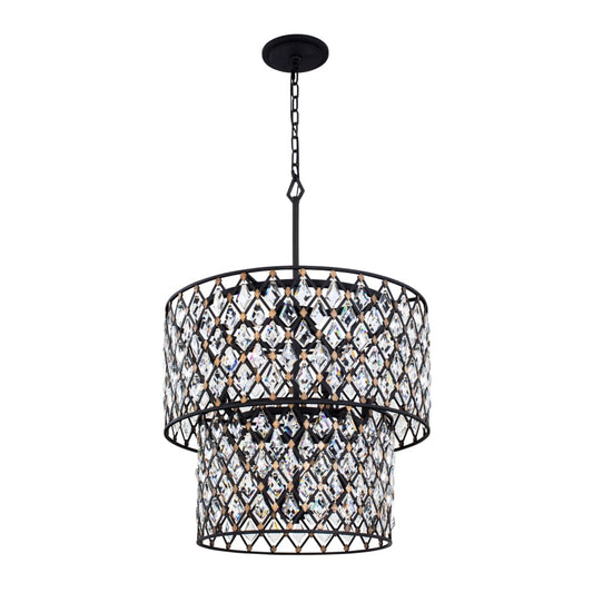 Varaluz Windsor 7 Light 25" Wide Crystal Waterfall Chandelier