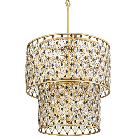 Varaluz Windsor 7 Light 25" Wide Crystal Waterfall Chandelier