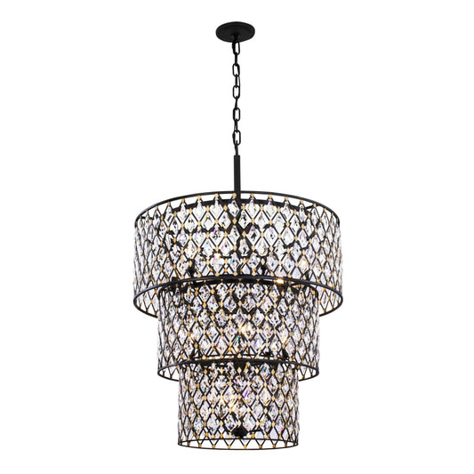 Varaluz Windsor 13 Light 32" Wide Crystal Waterfall Chandelier