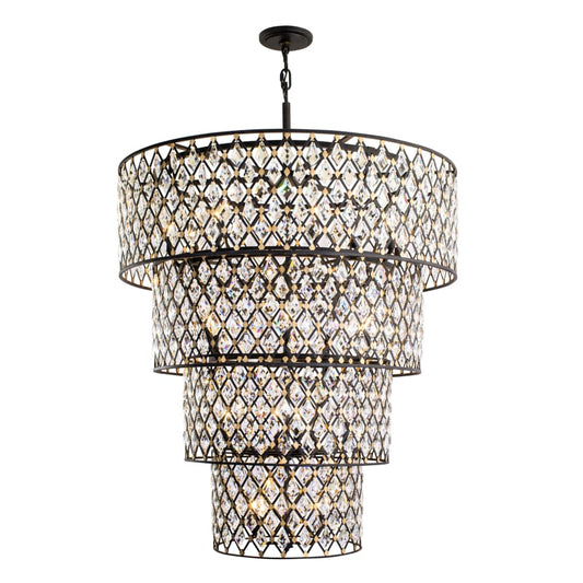 Varaluz Windsor 21 Light 40" Wide Crystal Waterfall Chandelier