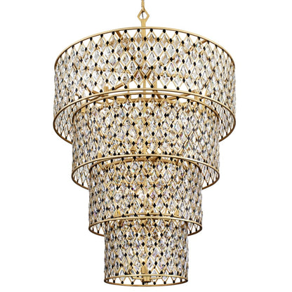 Varaluz Windsor 21 Light 40" Wide Crystal Waterfall Chandelier