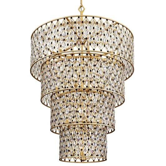 Varaluz Windsor 21 Light 40" Wide Crystal Waterfall Chandelier