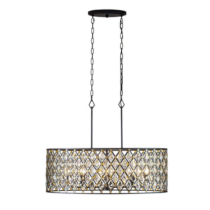 Varaluz Windsor 8 Light 36" Wide Crystal Drum Chandelier