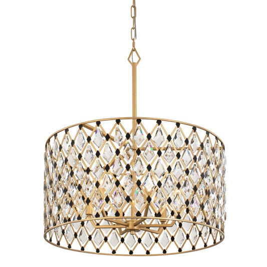 Varaluz Windsor 6 Light 25" Wide Crystal Drum Chandelier