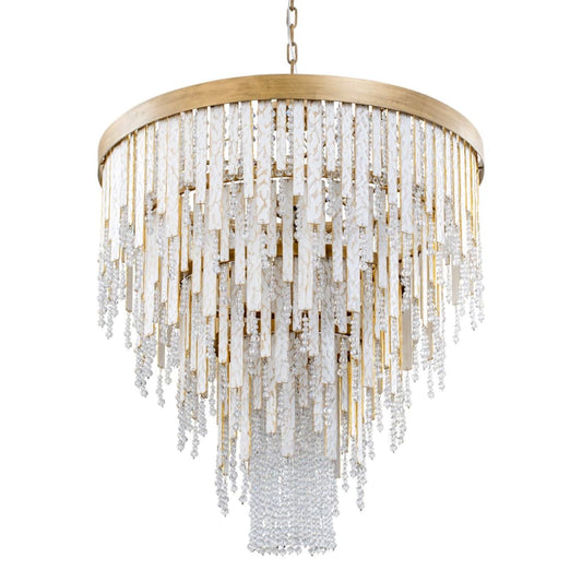 Varaluz Lafayette 13 Light 30" Wide Crystal Waterfall Chandelier