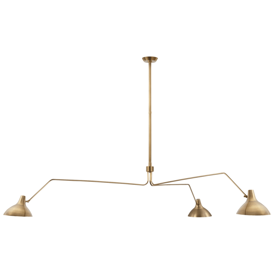 Visual Comfort Charlton 96" Grande Triple Arm Chandelier by AERIN