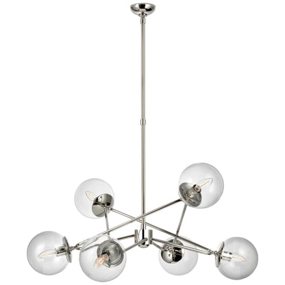 Visual Comfort Turenne 34" Large Dynamic Chandelier with Clear Glass by AERIN