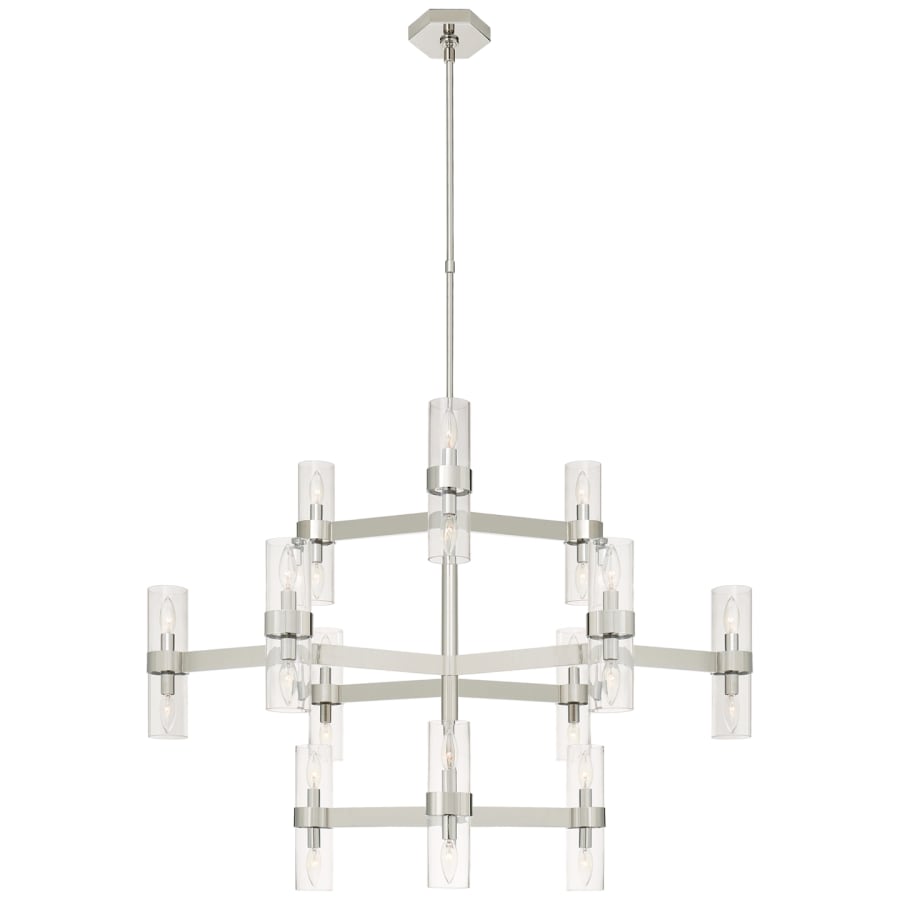 Visual Comfort Margita 45" Chandelier with Clear or White Glass by AERIN
