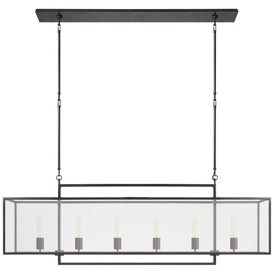 Visual Comfort Halle 56" Large Linear Pendant with Clear Glass by Ian K. Fowler