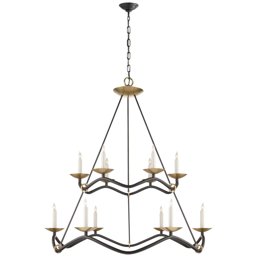 Visual Comfort Choros 37" Two-Tier Chandelier by Barry Goralnick