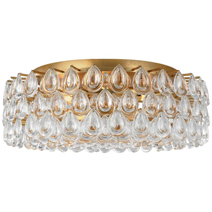 Visual Comfort Liscia 25" Large Flush Mount with Crystal by AERIN
