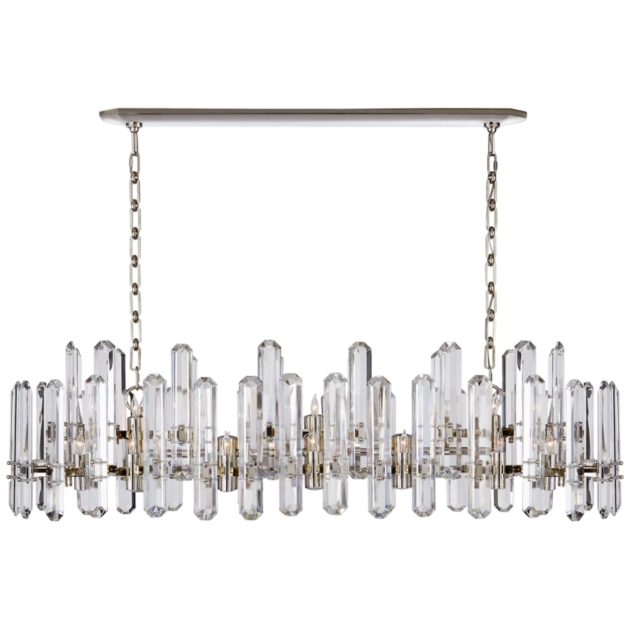 Visual Comfort Bonnington 55" Large Linear Chandelier with Crystal by AERIN