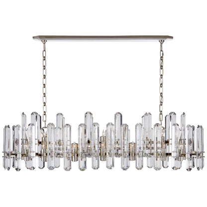 Visual Comfort Bonnington 55" Large Linear Chandelier with Crystal by AERIN