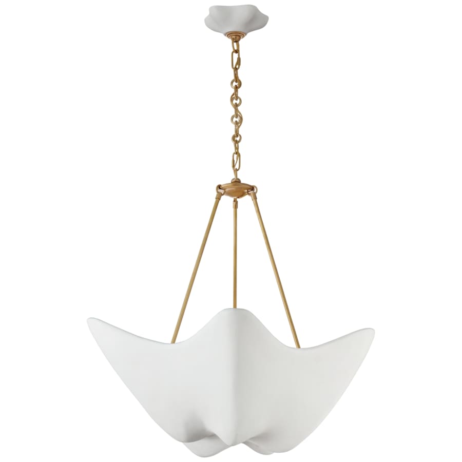 Visual Comfort Cosima 28" Medium Chandelier with Plaster White Shade by AERIN