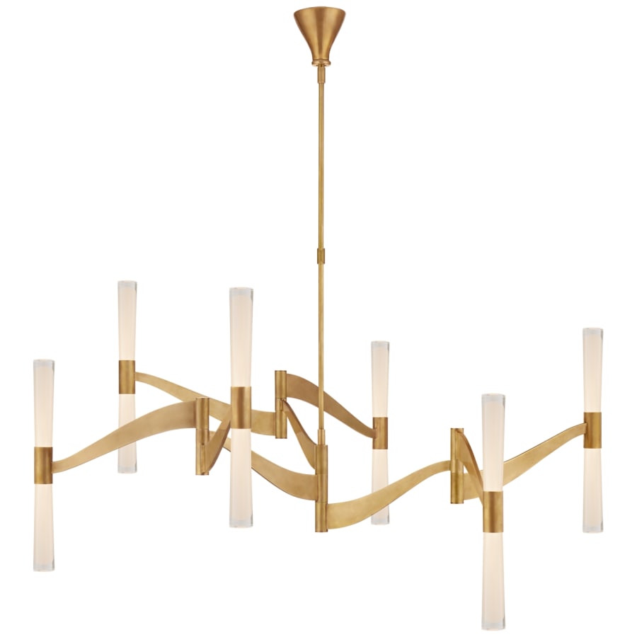 Visual Comfort Brenta 55" Grande Chandelier with White Glass by AERIN