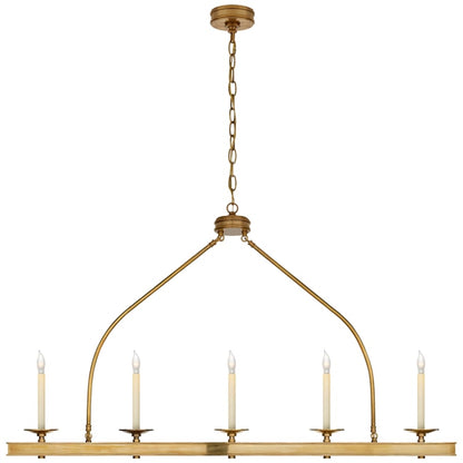 Visual Comfort Launceton 52" Large Linear Chandelier by E.F. Chapman