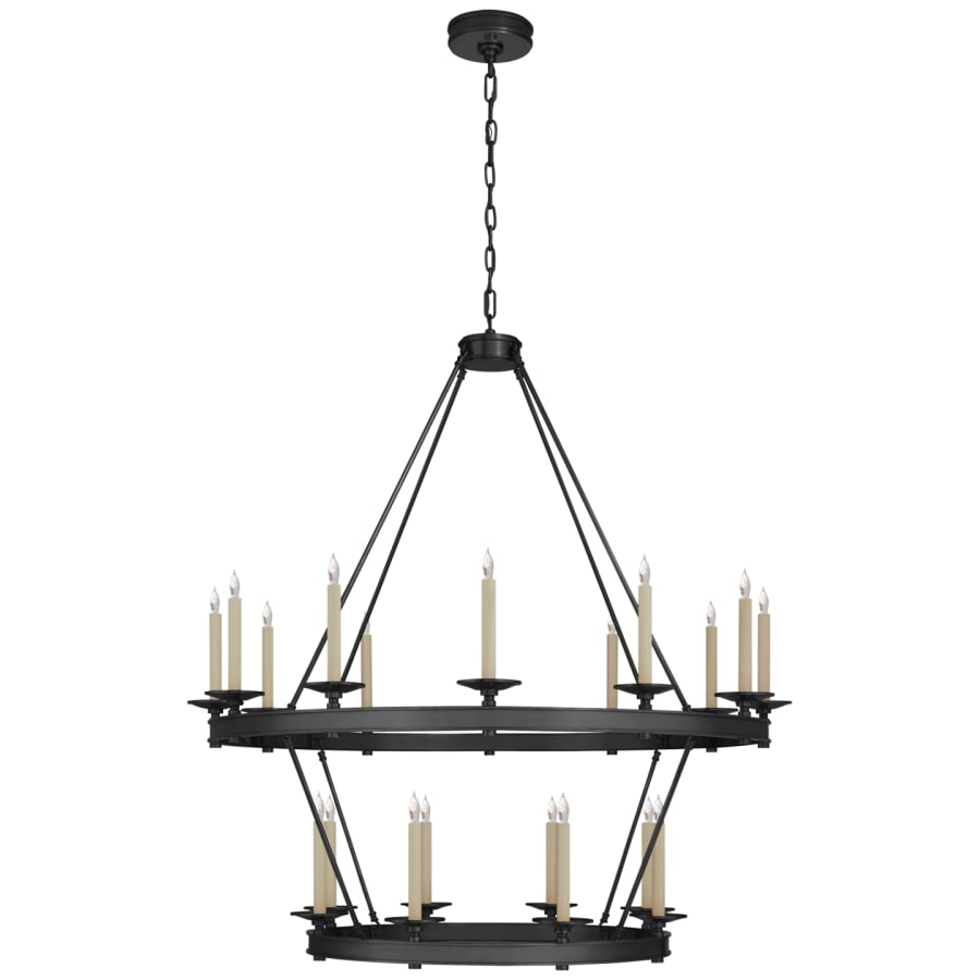 Visual Comfort Launceton 43" Large Two Tiered Chandelier By Chapman & Myers