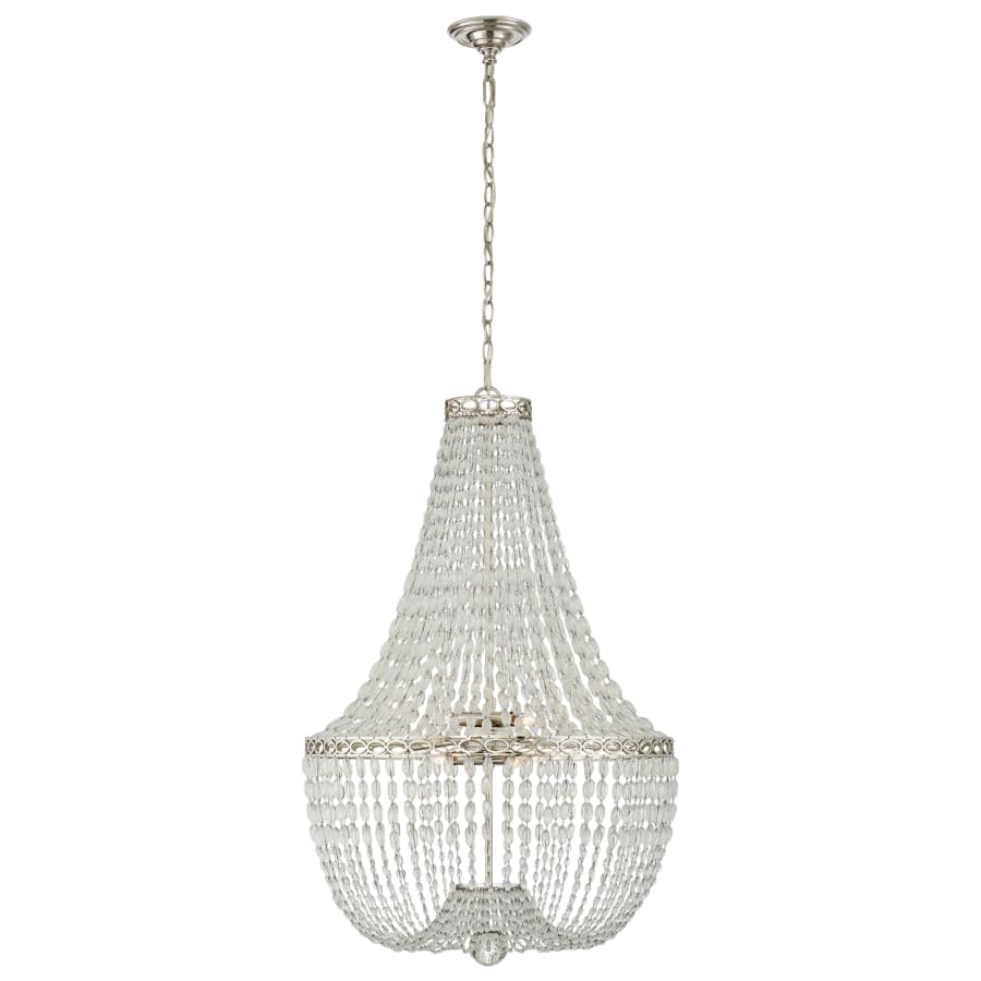 Visual Comfort Linfort 24" Basket Form Chandelier with Clear Glass Trim by E.F. Chapman
