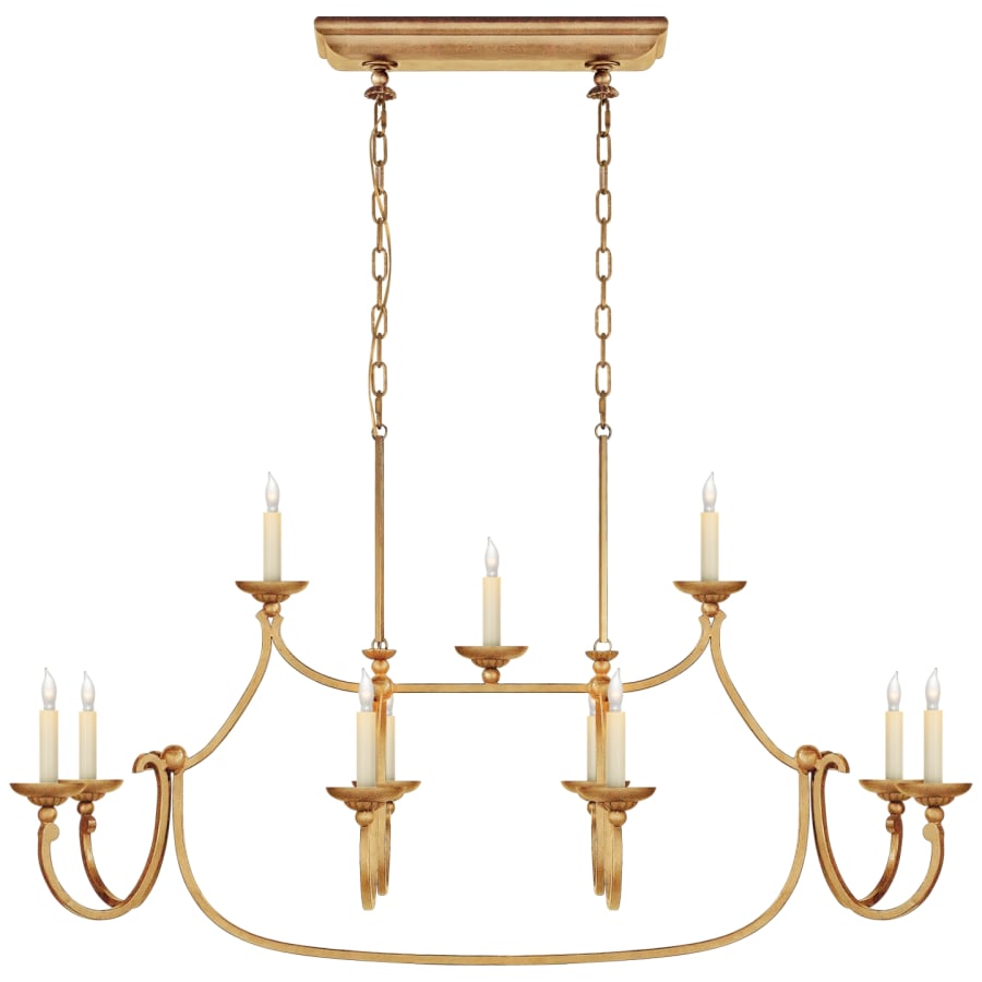 Visual Comfort Flemish 50" Large Linear Chandelier by E.F. Chapman