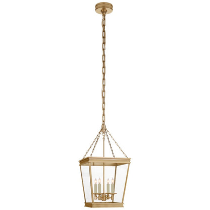 Visual Comfort Launceton 26" Small Square Lantern with Clear Glass by E.F. Chapman