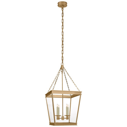 Visual Comfort Launceton 35" Medium Square Lantern with Clear Glass by E.F. Chapman
