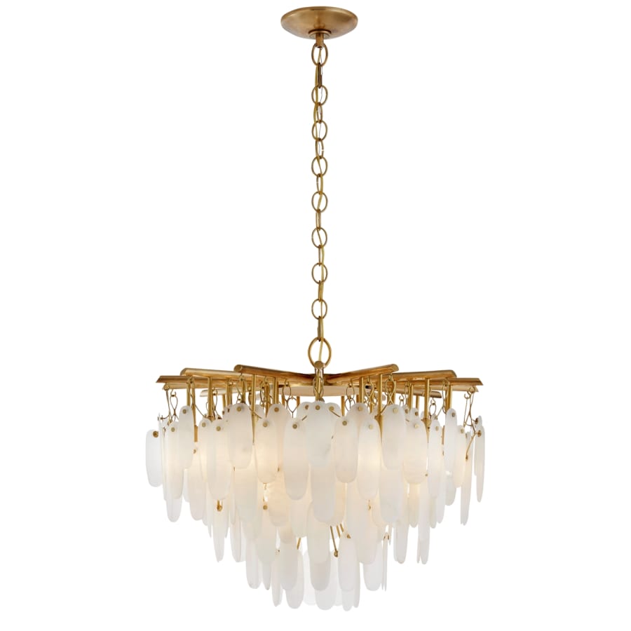 Visual Comfort Cora 31" Small Cascading Alabaster Chandelier by Chapman & Myers