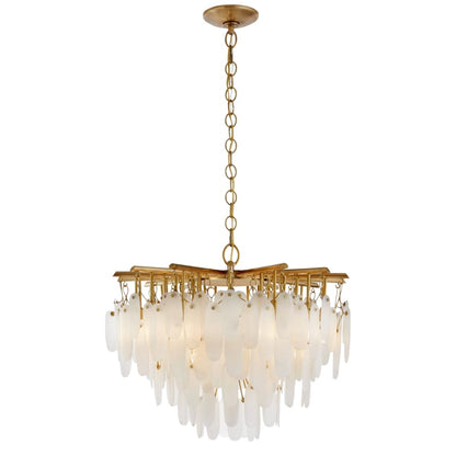 Visual Comfort Cora 31" Small Cascading Alabaster Chandelier by Chapman & Myers