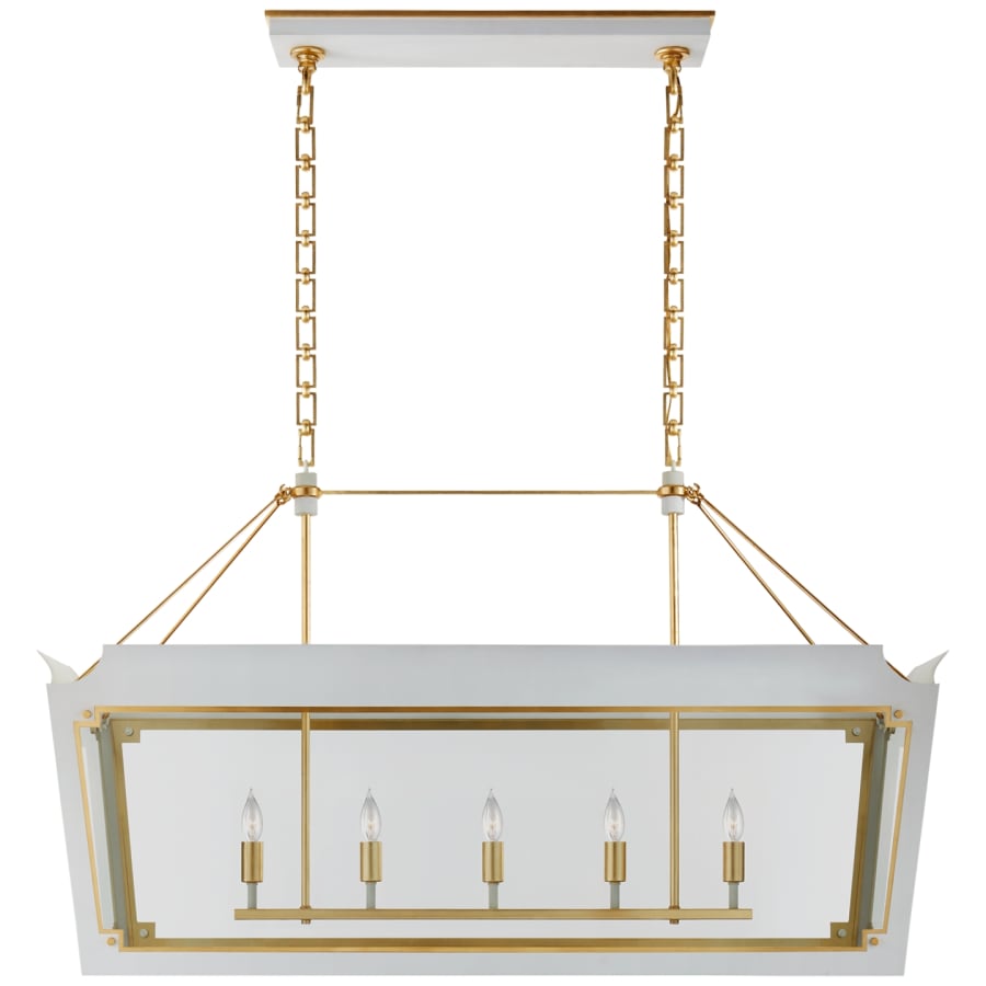 Visual Comfort Caddo 47" Medium Linear Lantern with Clear Glass by Julie Neill