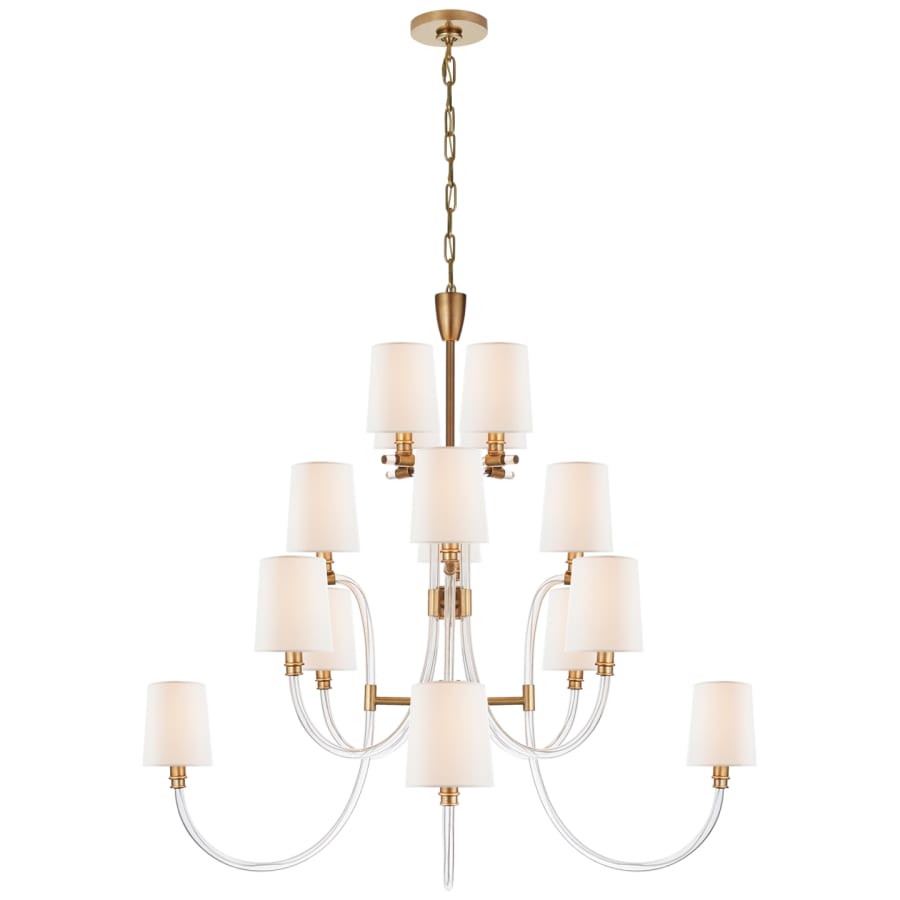 Visual Comfort Clarice 44" Large Chandelier in Clear Acrylic by Julie Niell