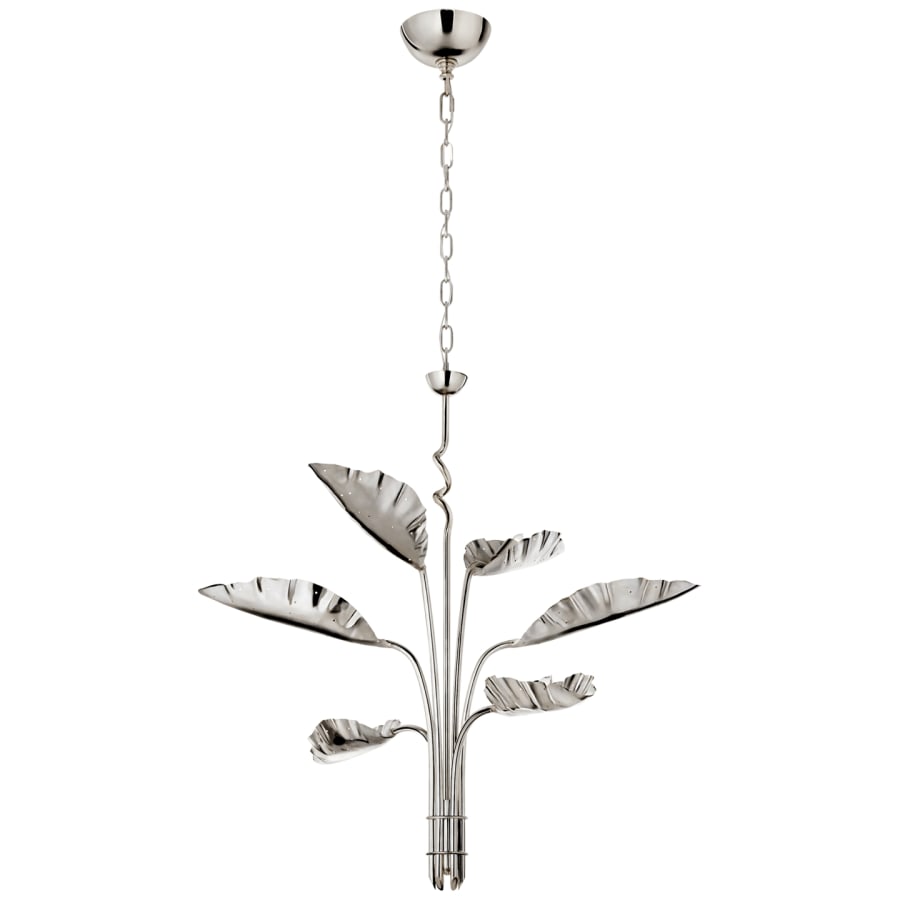 Visual Comfort Dumaine 42" Pierced Leaf Chandelier by Julie Neill