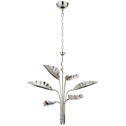 Visual Comfort Dumaine 42" Pierced Leaf Chandelier by Julie Neill