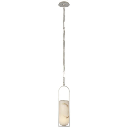Visual Comfort Melange 29" Small Elongated Pendant with Alabaster Shade by Kelly Wearstler