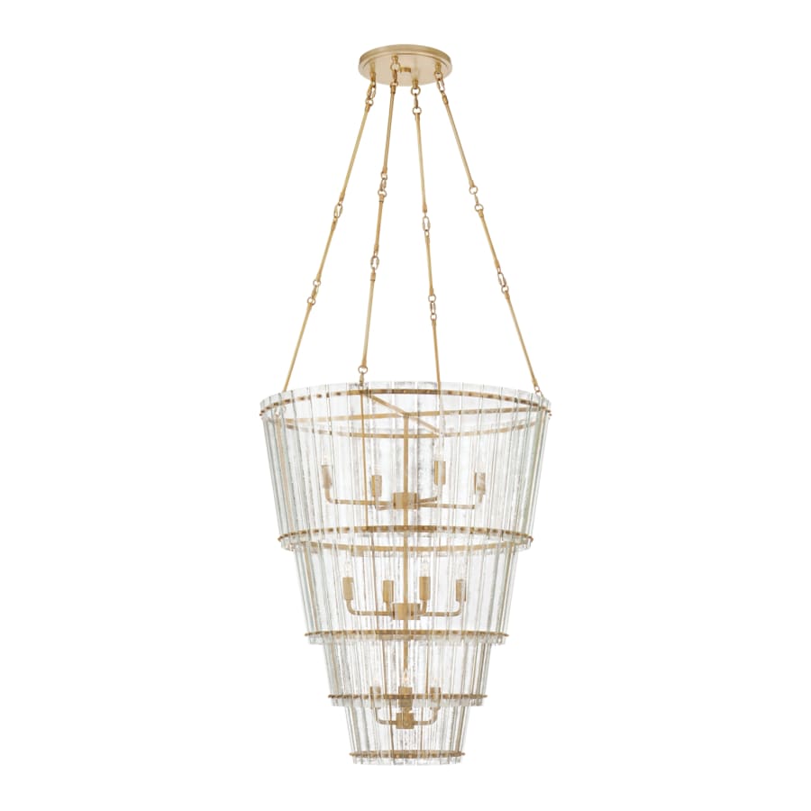 Visual Comfort Cadence 31" Large Waterfall Chandelier with Antique Mirror Glass by Carrier and Company