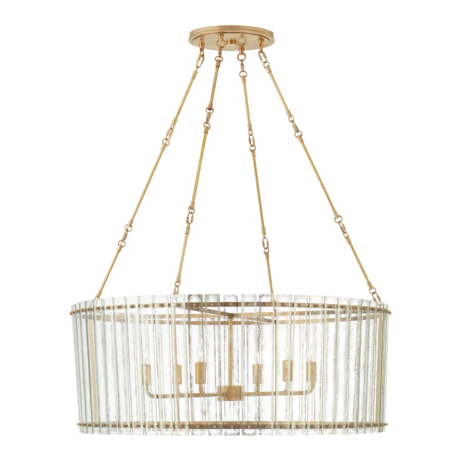 Visual Comfort Cadence 37" Large Chandelier with Antique Mirror Glass by Carrier and Company
