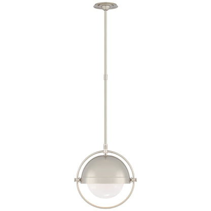 Visual Comfort Decca 16" Medium Orbital Pendant with White Glass by Thomas O'Brien
