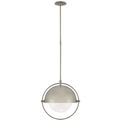 Visual Comfort Decca 20" Large Orbital Pendant with White Glass by Thomas O'Brien