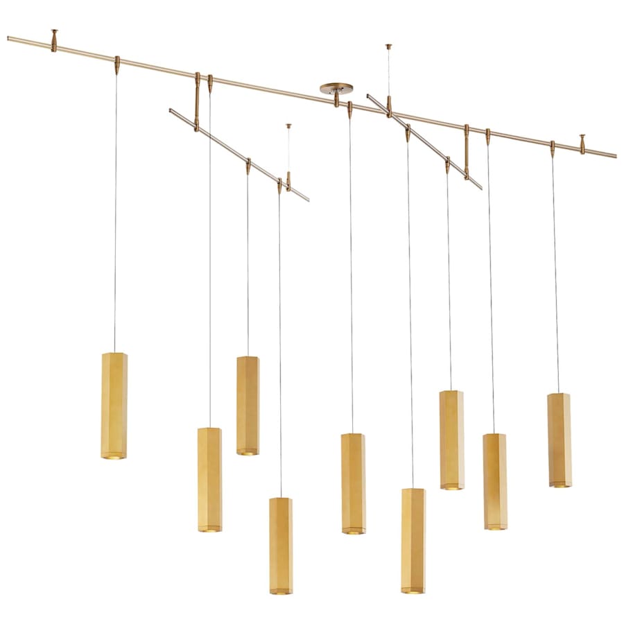 Visual Comfort Blok 9 Light 96" Wide LED Linear Chandelier