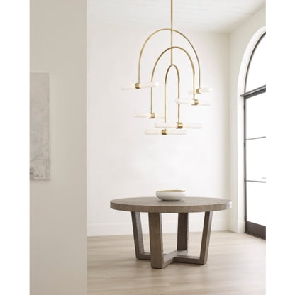 Visual Comfort Calumn 6 Light 38" Wide LED Abstract Chandelier with Glass Shades
