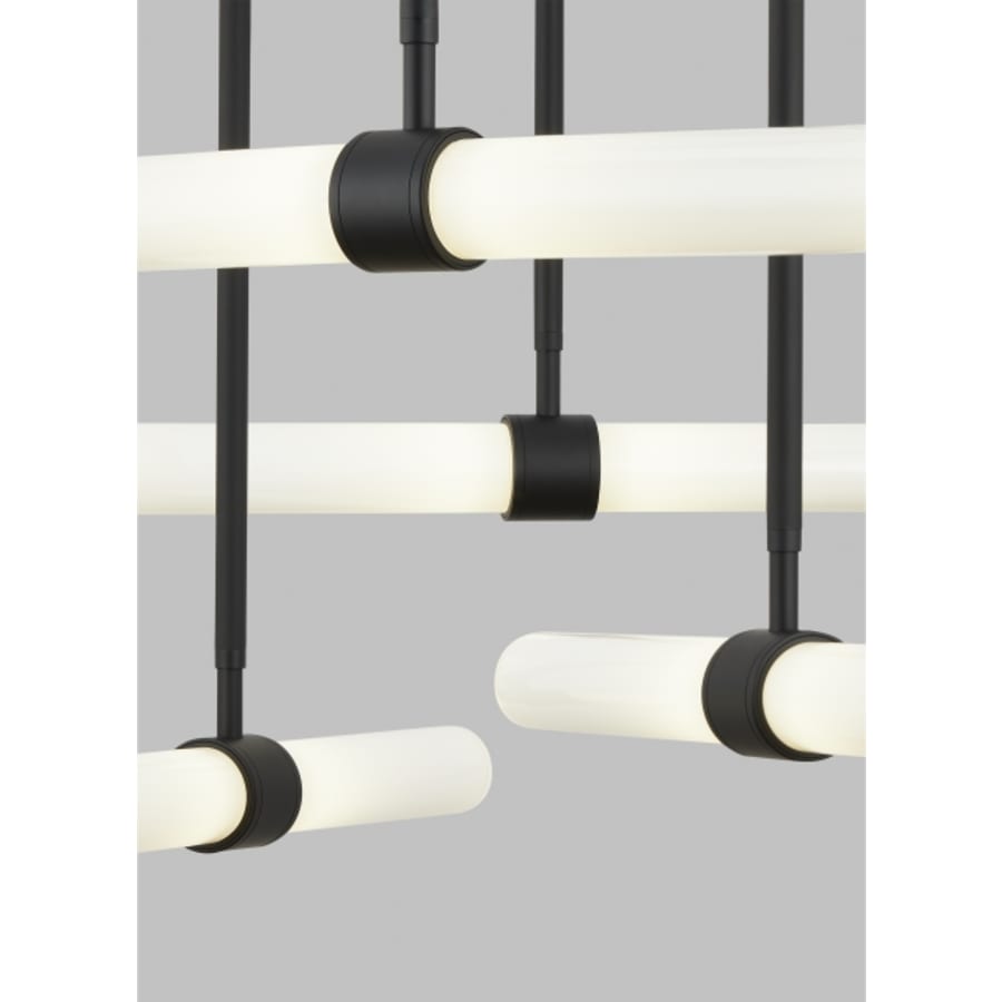 Visual Comfort Calumn 6 Light 38" Wide LED Abstract Chandelier with Glass Shades