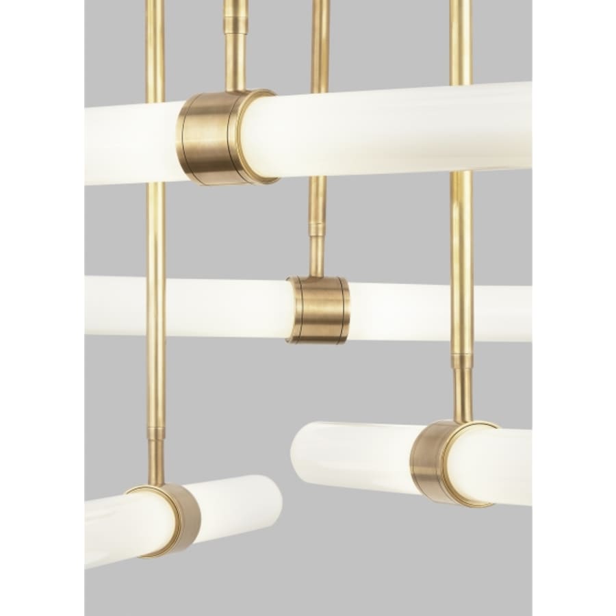 Visual Comfort Calumn 6 Light 38" Wide LED Abstract Chandelier with Glass Shades