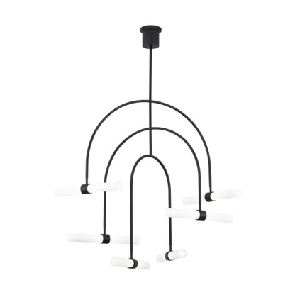 Visual Comfort Calumn 6 Light 38" Wide LED Abstract Chandelier with Glass Shades